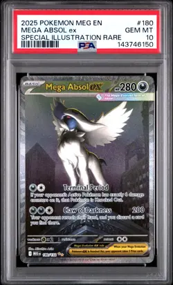 PSA 10 MEGA ABSOL EX 180/132 SPECIAL ILLUSTRATION RARE MEGA EVOLUTION POKEMON 🌑 - Image 1