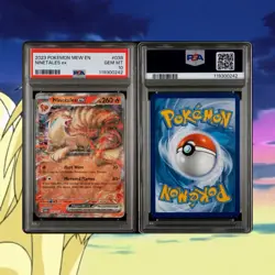 2023 POKEMON SV: SCARLET & VIOLET 151 NINETALES EX DOUBLE RARE HOLO PSA 10 - Image 3