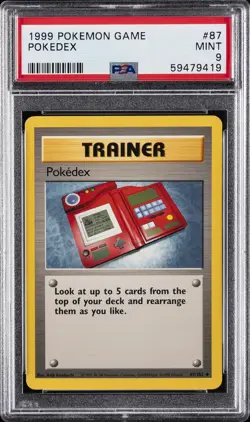 1999 POKEMON BASE SET UNLIMITED #87 POKEDEX PSA 9 - Image 1