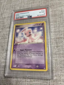 Pokemon TCG 2006 Mew 111/110 Holon Phantoms DVD Exclusive Non-Holo PSA 6 - Image 1