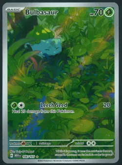 Bulbasaur 166/165 Illustration Rare Pokemon Scarlet & Violet 151 Near Mint - Image 1