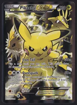 Pokemon Pikachu EX XY124 Full Art Black Star Promo JUMBO - Image 1