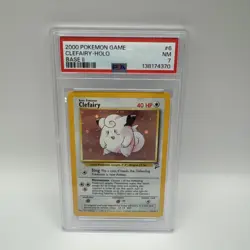 2000 Pokemon Game Base II CLEFAIRY HOLO 6/130 PSA 7 NM - Image 1