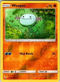 Wooper 96/214 SM - Unbroken Bonds Pokemon NM/LP Reverse Holo - Image 1