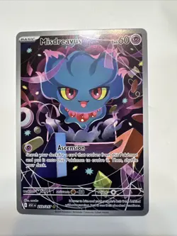 Pokemon Misdreavus 233/217 Mega Evolution Ascended Heroes Full Art Holo New Rare - Image 1