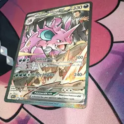 Pokemon Team Rocket's Nidoking EX 233/182 Sv10: Destined Rivals Rare Full Art H… - Image 3