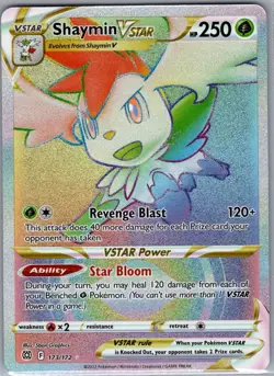 Shaymin VSTAR (Secret) 173/172 SWSH09: Brilliant Stars - Pokemon Card - NM - Image 1