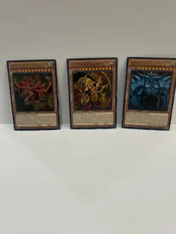 Yu-Gi-Oh LDK2 Limited Edition God Card Lot – Slifer, Ra, Obelisk 96 LP-NM - Image 1