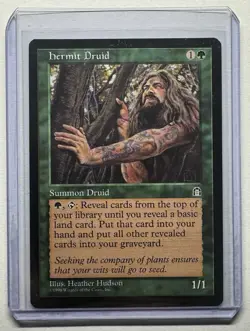 Rare Mint Hermit Druid MTG Card Condition Stronghold NM Magic Gathering - Image 1