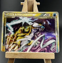 VINTAGE POKEMON 92/95 RAIKOU & SUICUNE LEGEND CARD TOP MP SEE ALL PICTURES - Image 1