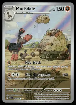 Pokemon Cards Mudsdale 175/162 Temporal Forces Illustration Rare NM - Image 1