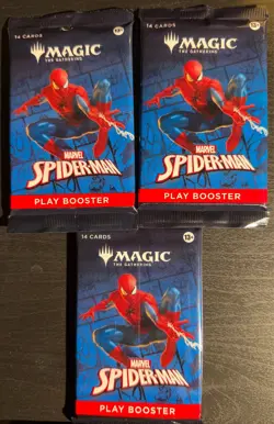 Magic MTG Spider-Man Play Booster Lot of 3 Packs | New Sealed | Marvel Crossover - Image 1
