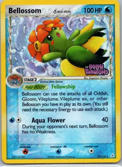 Pokemon TCG Bellossom δ 19/110 Holon Phantoms Rev Holo LP - Image 1