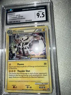 Pokemon TCG Electivire Triumphant Holo Card 20/102 Promo Prerelease CGC 9.5 MINT - Image 2