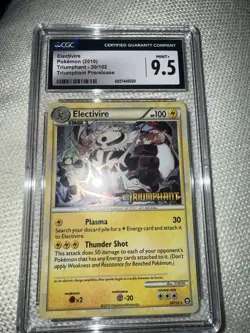 Pokemon TCG Electivire Triumphant Holo Card 20/102 Promo Prerelease CGC 9.5 MINT - Image 5