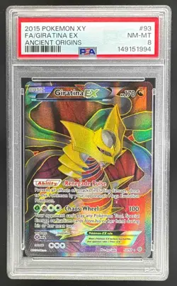2015 Pokemon XY Ancient Origins 93 Giratina EX PSA 8 149151994 - Image 1