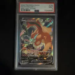 Pokemon Charizard V 154/172 Ultra Rare Full Art Brilliant Stars Holo PSA 9 - Image 1