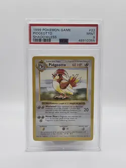1999 Pokemon Base Set #22 Pidgeotto Shadowless PSA 9 Mint - Image 1