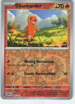 Charmander - 004/165 Common Reverse Holo SV: Scarlet & Violet 151 NM Pokemon - Image 1