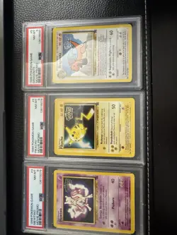 Pokemon TCG Movie Promos Mewtwo - Pikachu - Dragonite PSA 8 - Image 1
