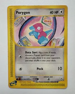 Porygon 103a/147 Aquapolis Non-Holo Vintage Pokemon TCG Damaged - Image 1