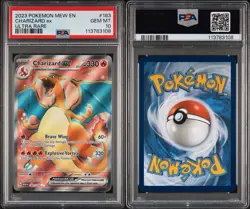 2023 Pokemon Mew En Charizard Ex PSA 10 #183 Ultra Rare - Image 3