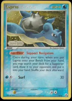 Lapras 8/92 Pokemon TCG Legend Maker Holo Rare Stamped - Image 1