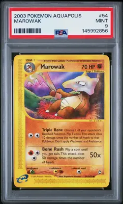 2003 POKEMON AQUAPOLIS #54 MAROWAK PSA 9 - Image 1