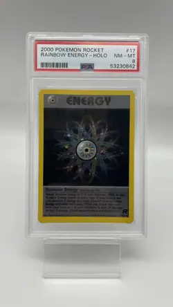 2000 Pokemon Rocket Rainbow Energy 17/82 - Holo - Team Rocket - PSA 8 - Image 4