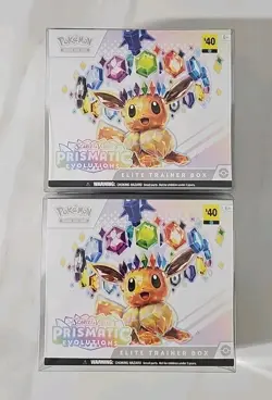 2 Pokemon TCG Scarlet & Violet Prismatic Evolutions ETB Elite Trainer Box SEALED - Image 1