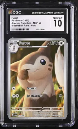 FURRET Journey Together Illustration Rare #168 CGC 10 Pokemon [Nostalgium] - Image 1