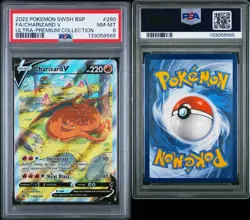 Pokemon TCG Charizard v SWSH260 Black Star Promo Holo Card - PSA 8 - Image 3