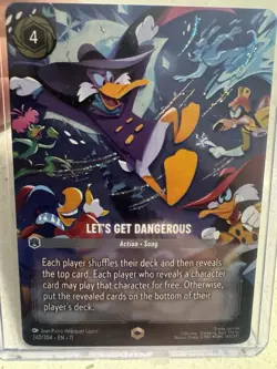 Lorcana Winterspell Let’s Get Dangerous Enchanted Darkwing Duck 240/204 Card - Image 1