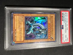 Blue-Eyes White Dragon LOB-001 Reprint PSA 8 Ultra Rare Yu-Gi-Oh Card - Image 1