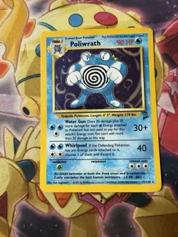 Poliwrath - 15/130 - Pokemon Base Set 2 Holo Rare Card WOTC - Image 1