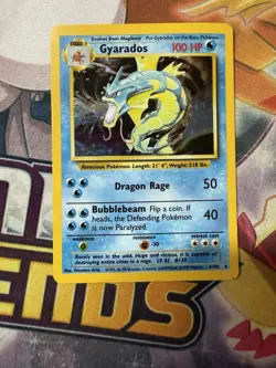 Gyarados 6/102 Base Set Unlimited Holo Rare Pokemon Card WOTC - Image 1