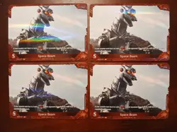 Godzilla Card Game TCG EBP01-031+ P Parallel Rare Foil Space Beam x4 Playset - Image 1