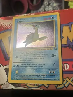 Lapras 1st Edition 10/62 Fossil Set Holo Rare Vintage Pokemon Card 1999 - Image 1