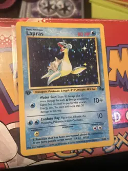 Lapras 1st Edition 10/62 Fossil Set Holo Rare Vintage Pokemon Card 1999 - Image 2