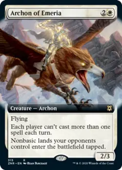 MTG Archon of Emeria - Foil - Extended Art, Light Play, English Zendikar Rising - Image 1