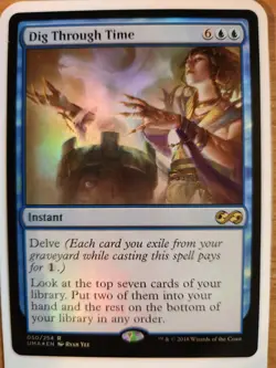 Dig Through Time NM FOIL Ultimate Masters MTG FREE SHIPPING - Image 1