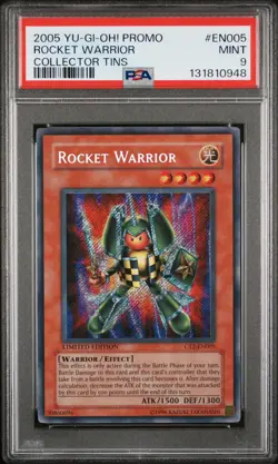 2005 YU-GI-OH! PROMO COLLECTOR TINS #EN005 ROCKET WARRIOR PSA 9 - Image 1