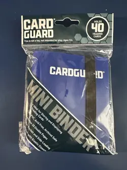 Cardguard Card Guard Mini Binder With Strap- BLUE - Holds 40 Cards Small ! NEW ! - Image 1