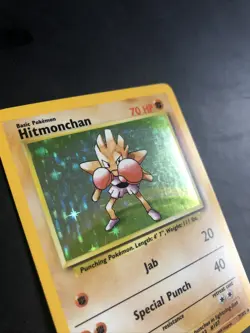 7/102 Hitmonchan | Holo Pokemon Trading Card | Base Set Unlimited LP - Image 4