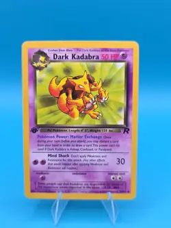 Dark Kadabra 39/82 Team Rocket Regular First Edition Wotc Pokemon Card Lp - Image 1