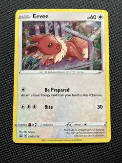 Eevee - SWSH175 - Pokemon Promo Sword & Shield Ultra Rare Holo Card NM - Image 2