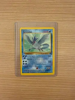Pokemon TCG Moltres, Zapdos, Articuno 1999 Fossil Set Rare Cards in Sleeves - Image 5