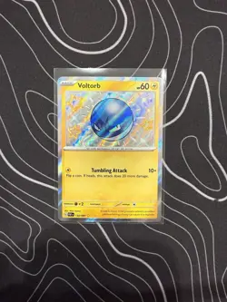 Pokemon TCG Voltorb Scarlet & Violet Paldean Fates Holo Shiny Rare Card 133/091 - Image 1