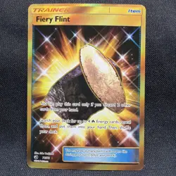 Pokemon Card - Fiery Flint Dragon Majesty 76/70 Secret Rare - Dent - Image 1