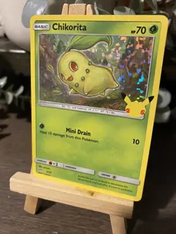 Pokemon Chikorita Holo McDonald's 2021 Promo Card 2/25 Celebration - Image 1
